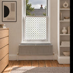 Privacy Window Film – Geometric Wave Pattern Frosted Glass Film