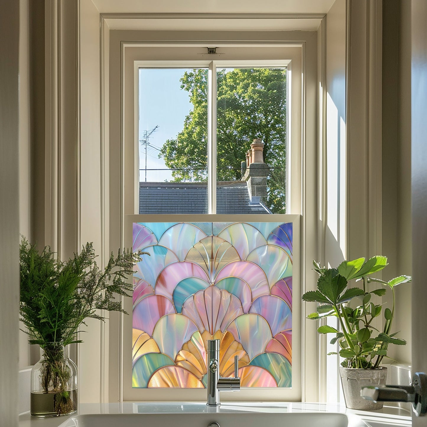 Art Deco Window Film, Privacy Window Film, Window Film, Decorative Window Film, Patterned Window Film, Coloured Window Film, Stained Glass Creative Windows