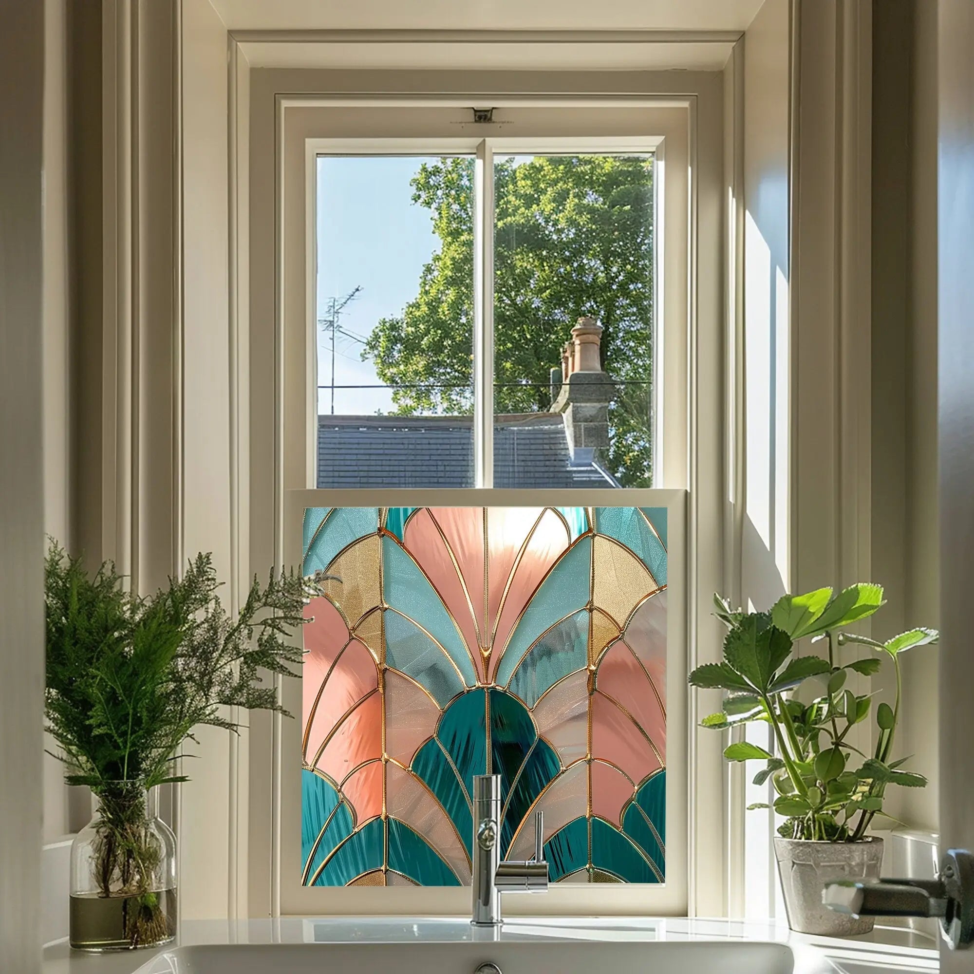 Veglie Stained Glass Privacy Window Film Creative Windows