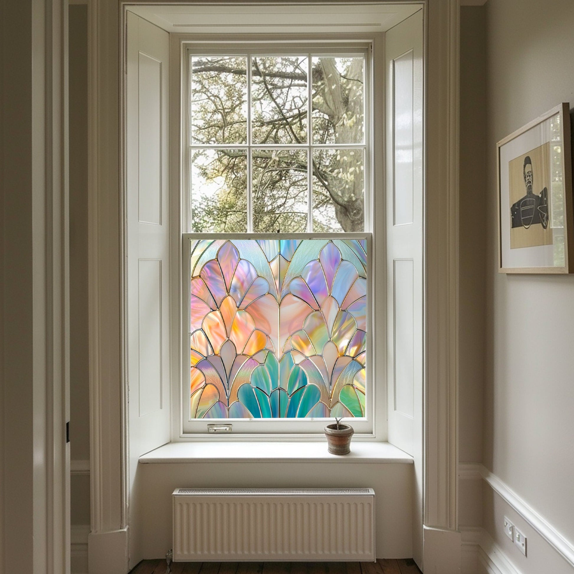 Art Deco Window Film, Privacy Window Film, Window Film, Decorative Window Film, Patterned Window Film, Coloured Window Film, Stained Glass Creative Windows