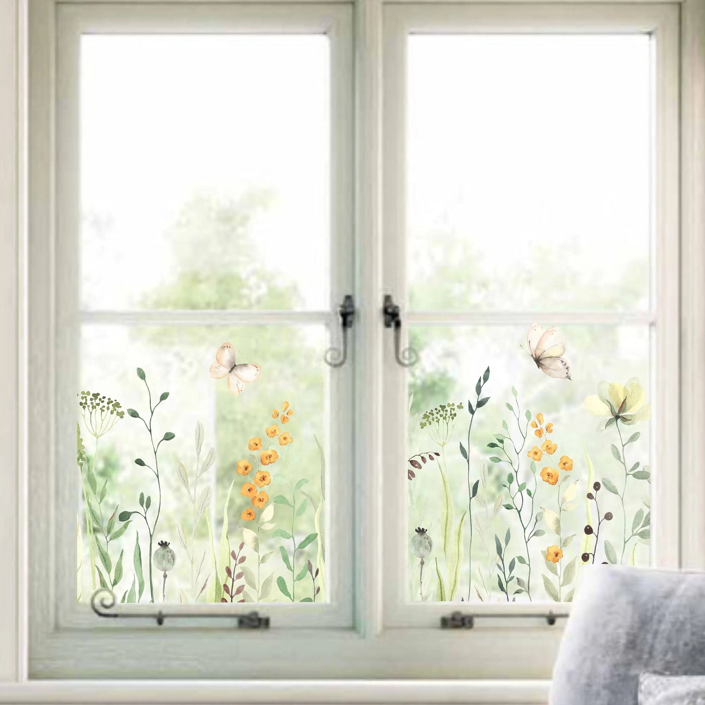 Carpi Floral Privacy Decorative Window Film Border Creative Windows