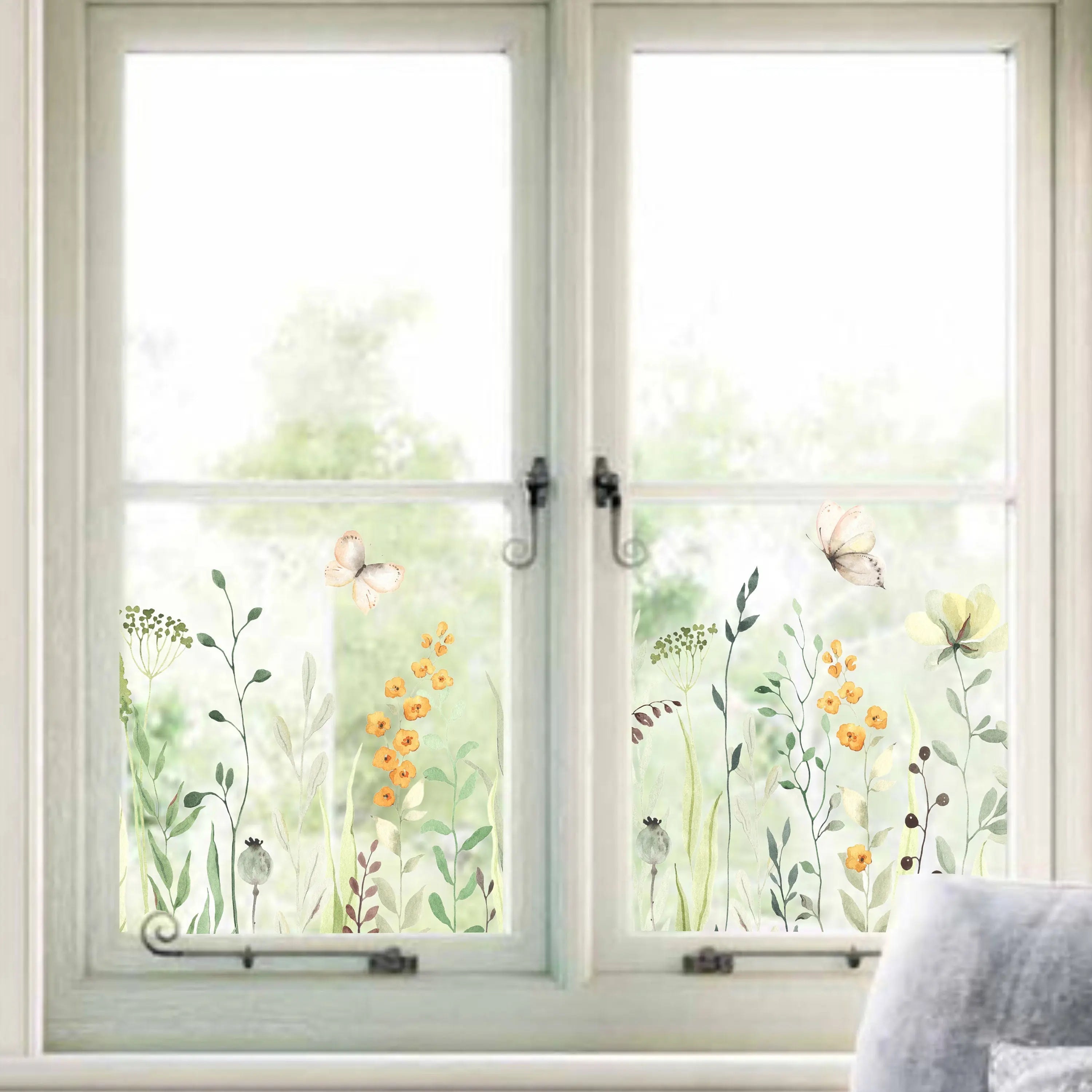 Carpi Floral Privacy Decorative Window Film Border Creative Windows