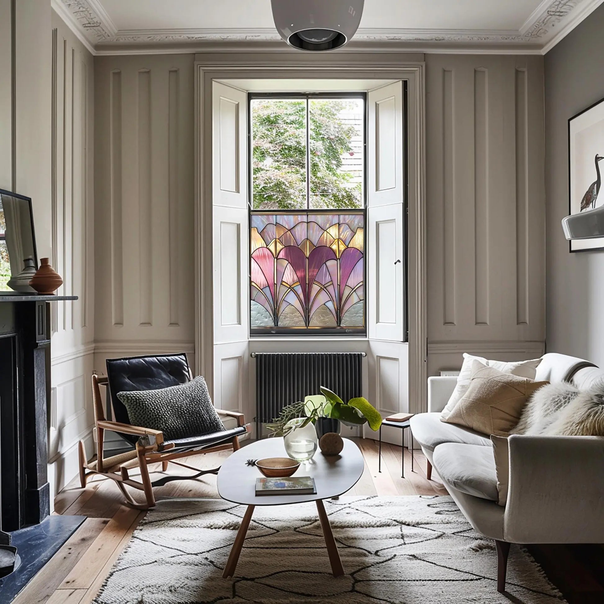 Art Deco Window Film: Merì Privacy Window Film For Glass Creative Windows