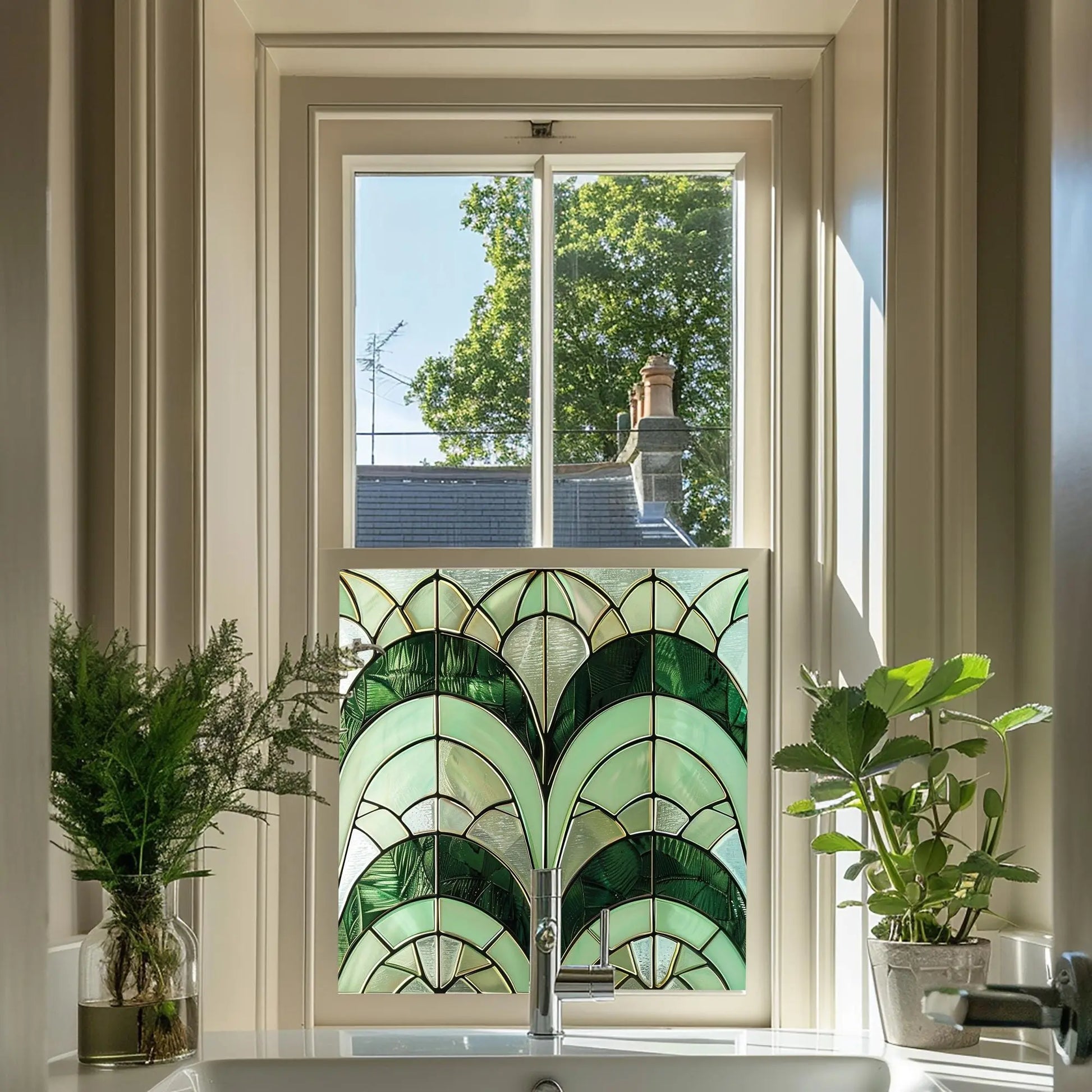 Menfi Privacy Stained Glass Window Film Creative Windows