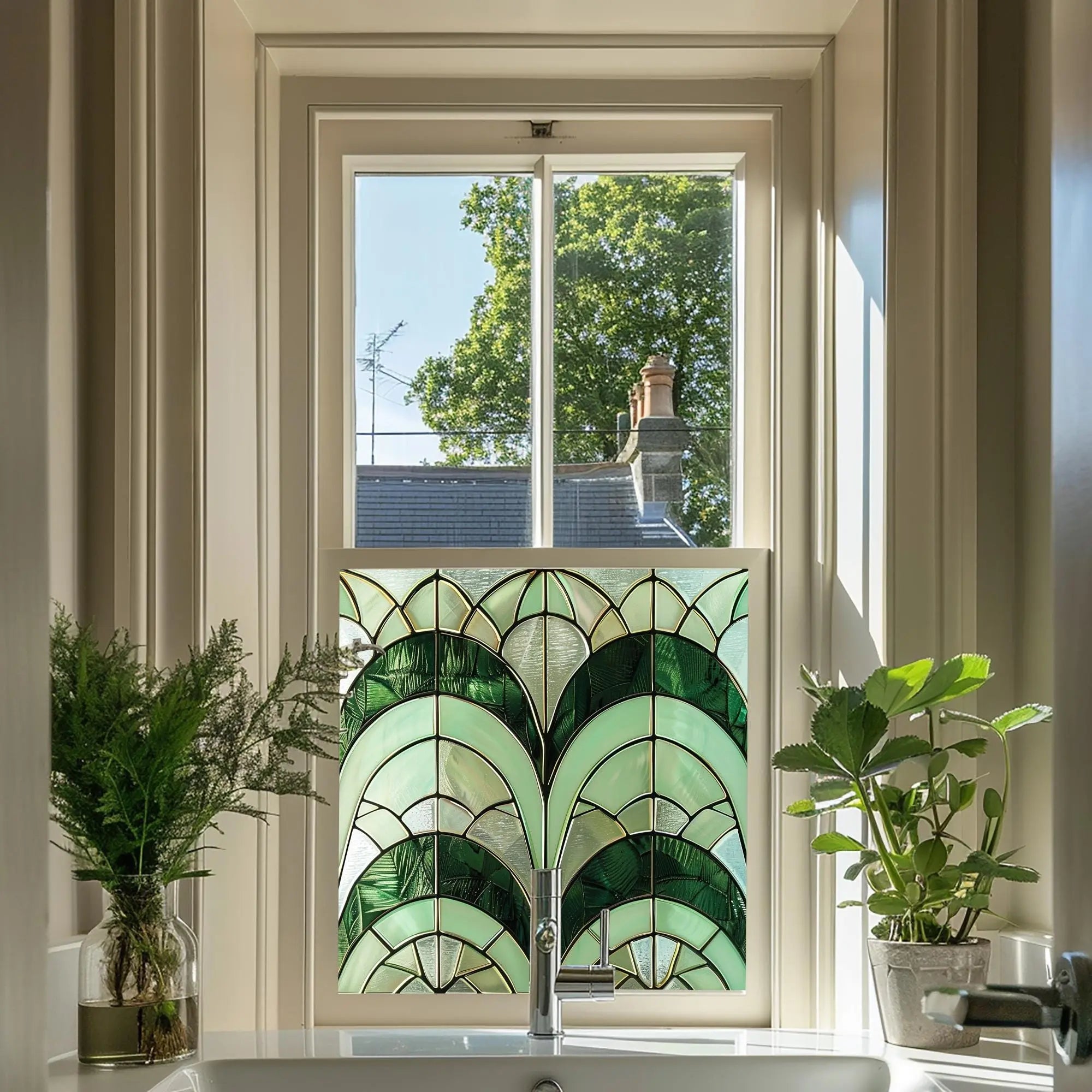 Menfi Privacy Stained Glass Window Film Creative Windows