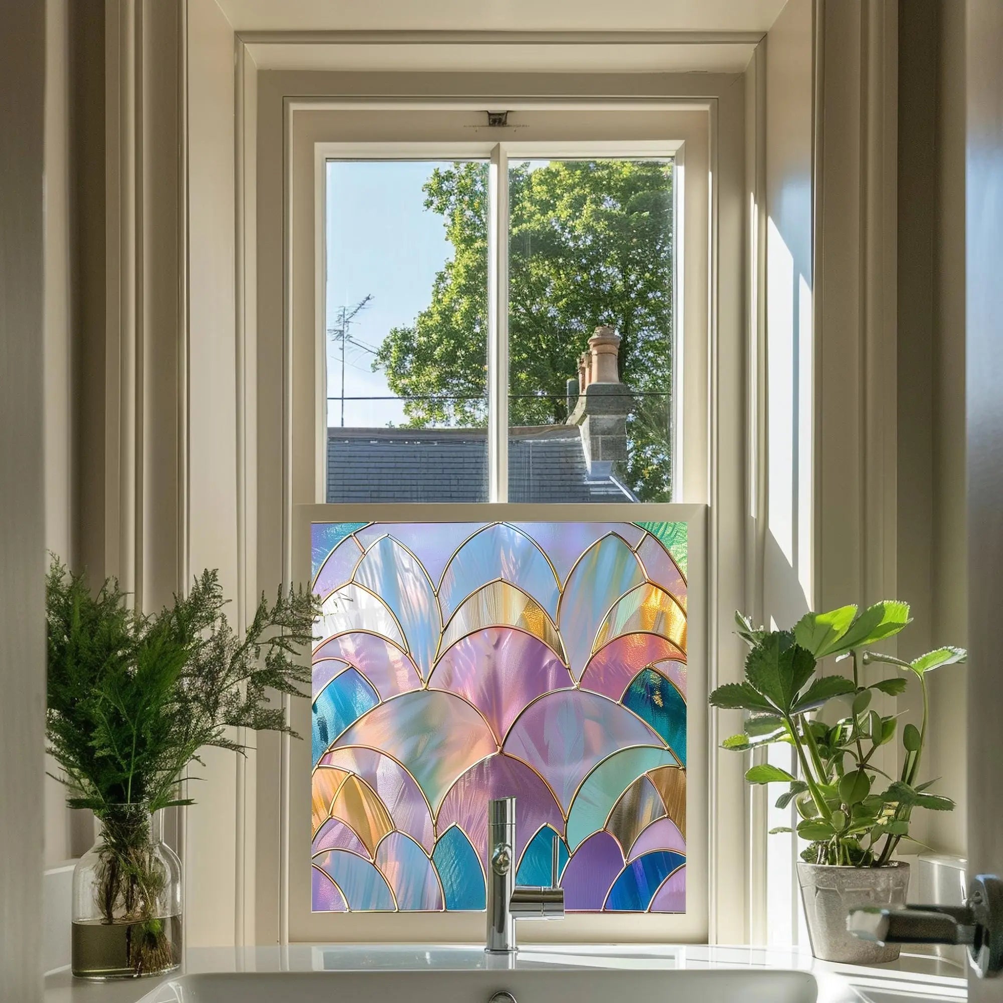Susa Privacy Stained Glass Window Film Creative Windows