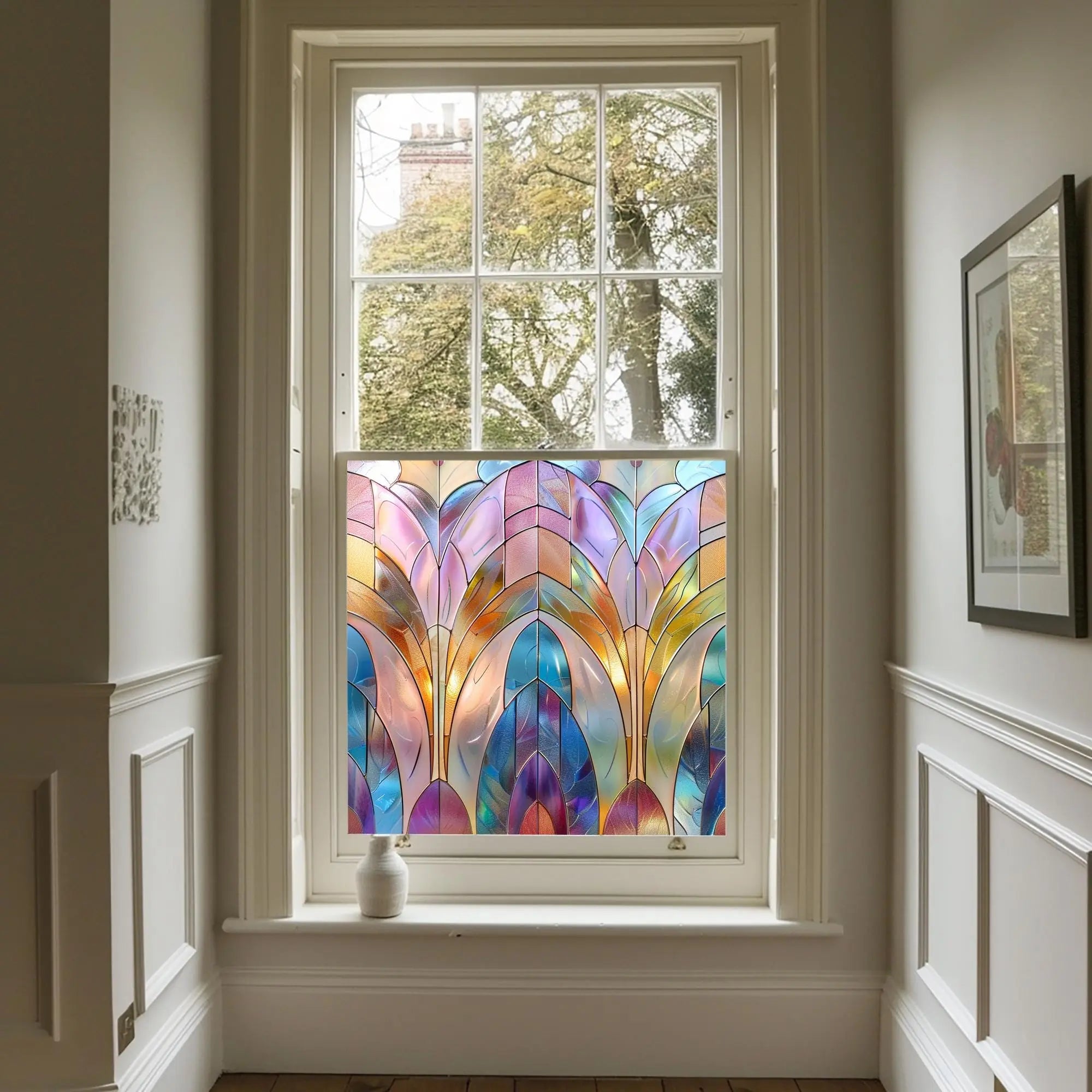 Arce Privacy Stained Glass Window Film: Enhance Your Space Creative Windows