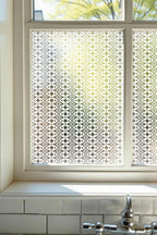 Privacy Window Film Geometric Diamond Pattern Frosted Glass Film