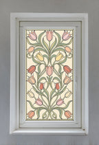 Art Nouveau Floral Stained Glass Window Film