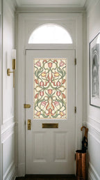 Stained Glass Window Film – Art Nouveau Floral Privacy Window Film