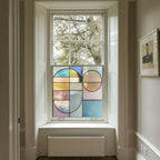 Abstract Pastel Geometry Privacy Window Film