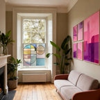 Abstract Pastel Geometry Privacy Window Film