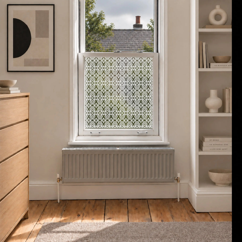 Privacy Window Film Geometric Pattern Frosted Glass Film