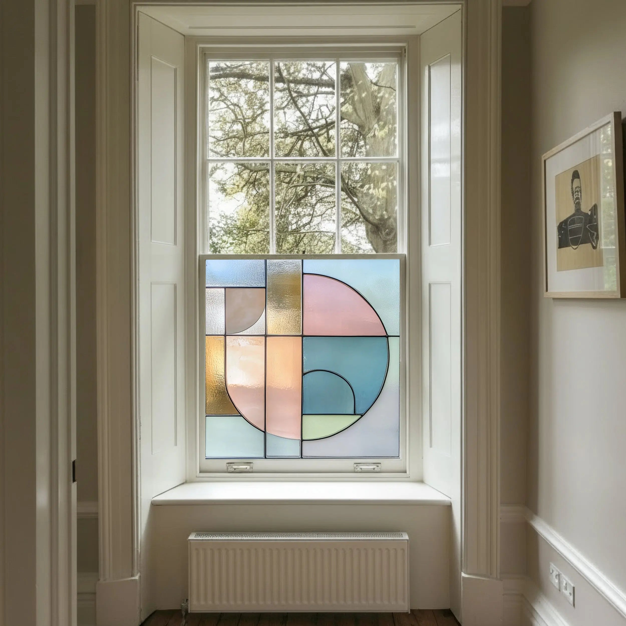 Pastel Abstract Privacy Window Film