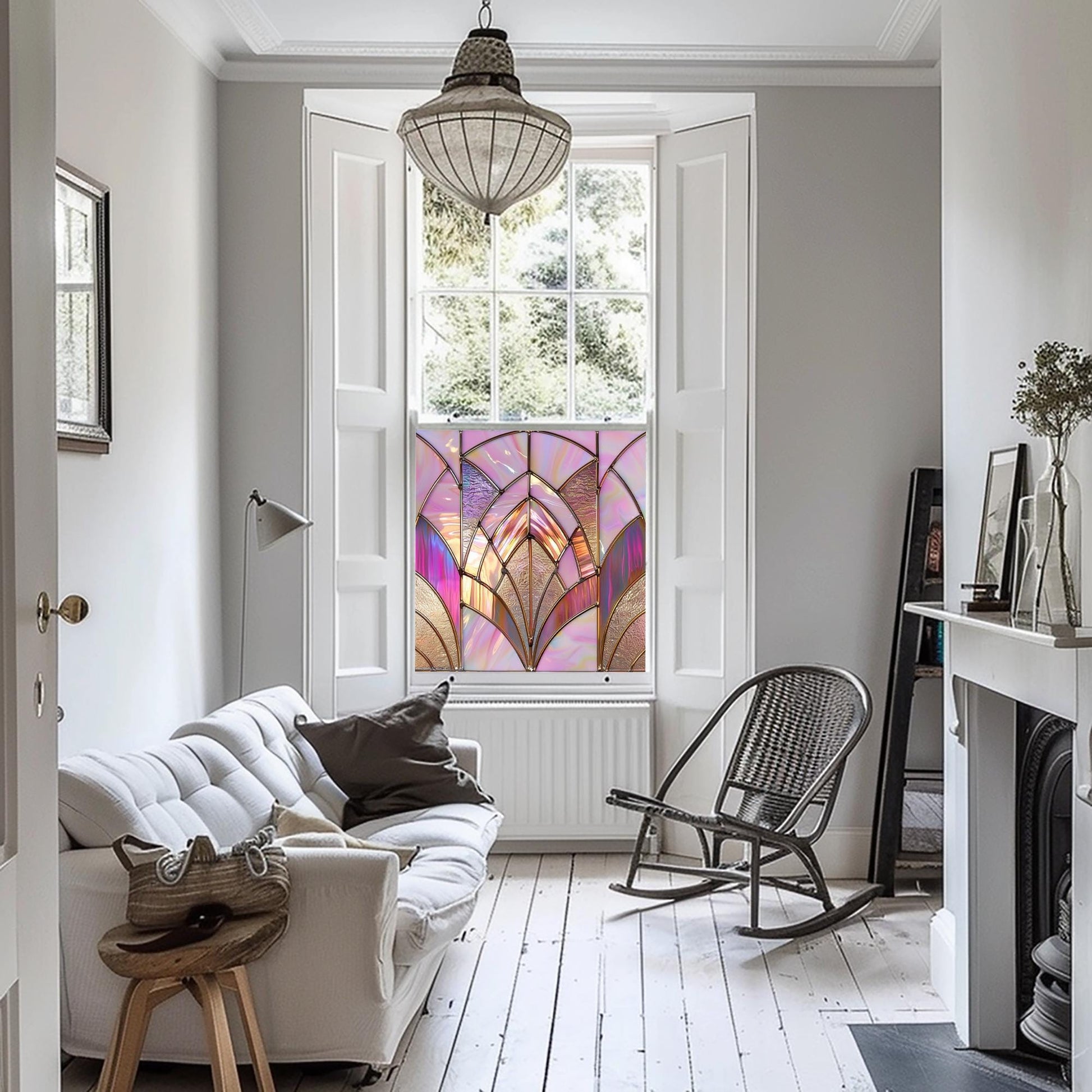 Art Deco Window Film, Privacy Window Film, Window Film, Decorative Window Film, Patterned Window Film, Coloured Window Film, Stained Glass Creative Windows