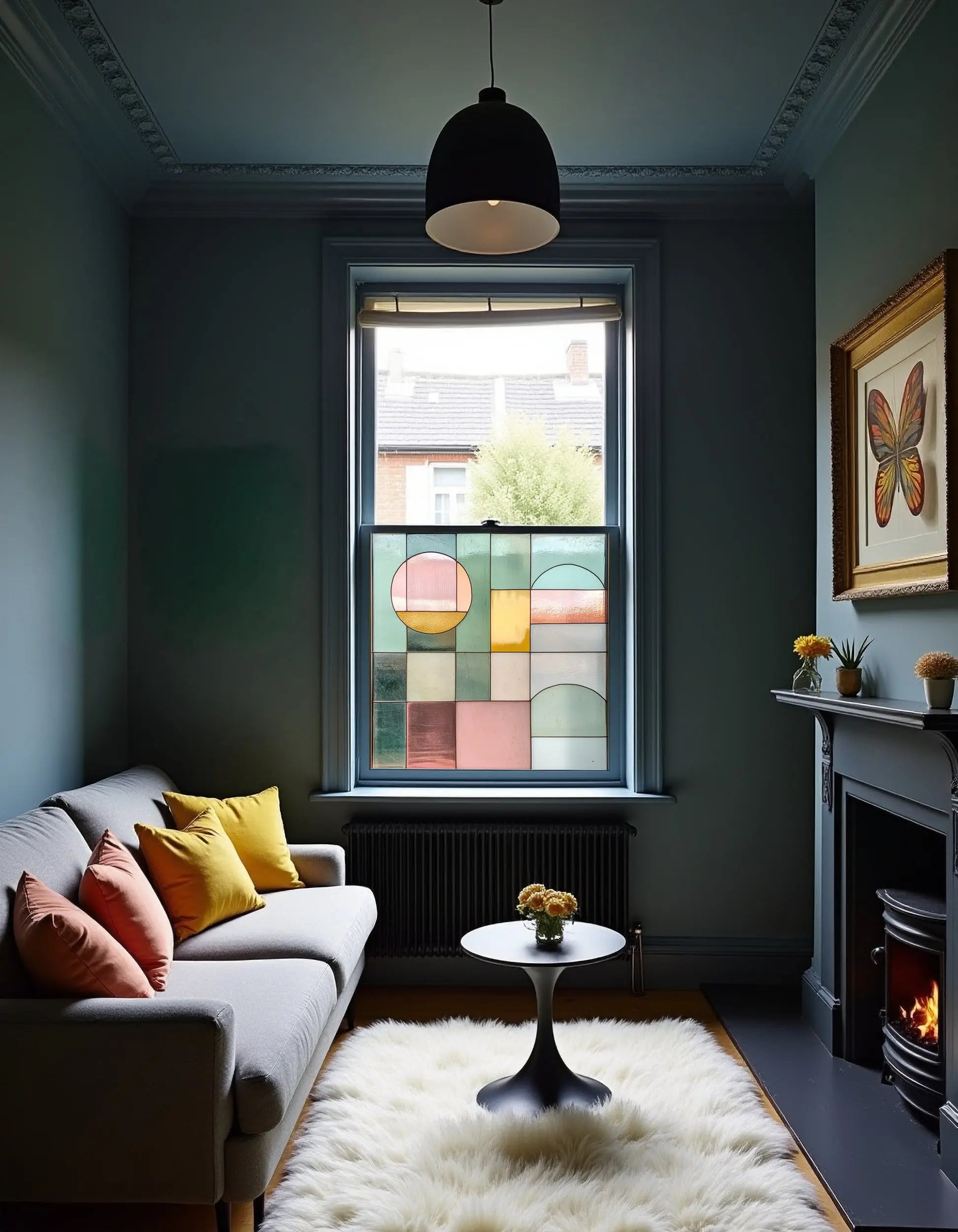 Abstract Pastel Privacy Window Film
