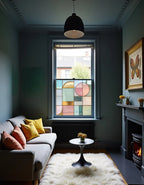 Pastel Geometric Privacy Window Film