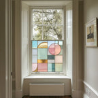 Pastel Geometric Privacy Window Film