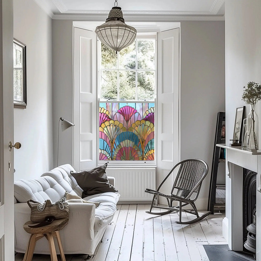 Zimone Privacy Stained  Glass Window Film Creative Windows
