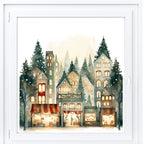 Christmas Winter Scene Window Sticker Creative Windows