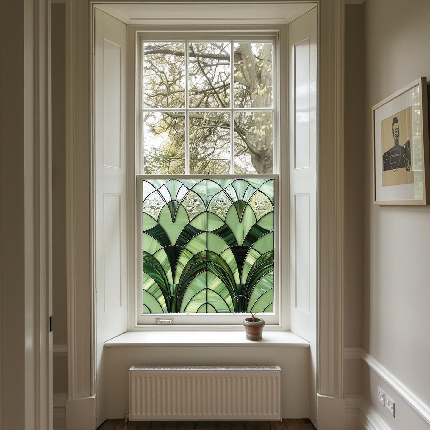 Privacy Window Film, Decorative Window Film,  Art Deco Window Film, Privacy Window Film for Glass, Bathroom, Office & Home Creative Windows