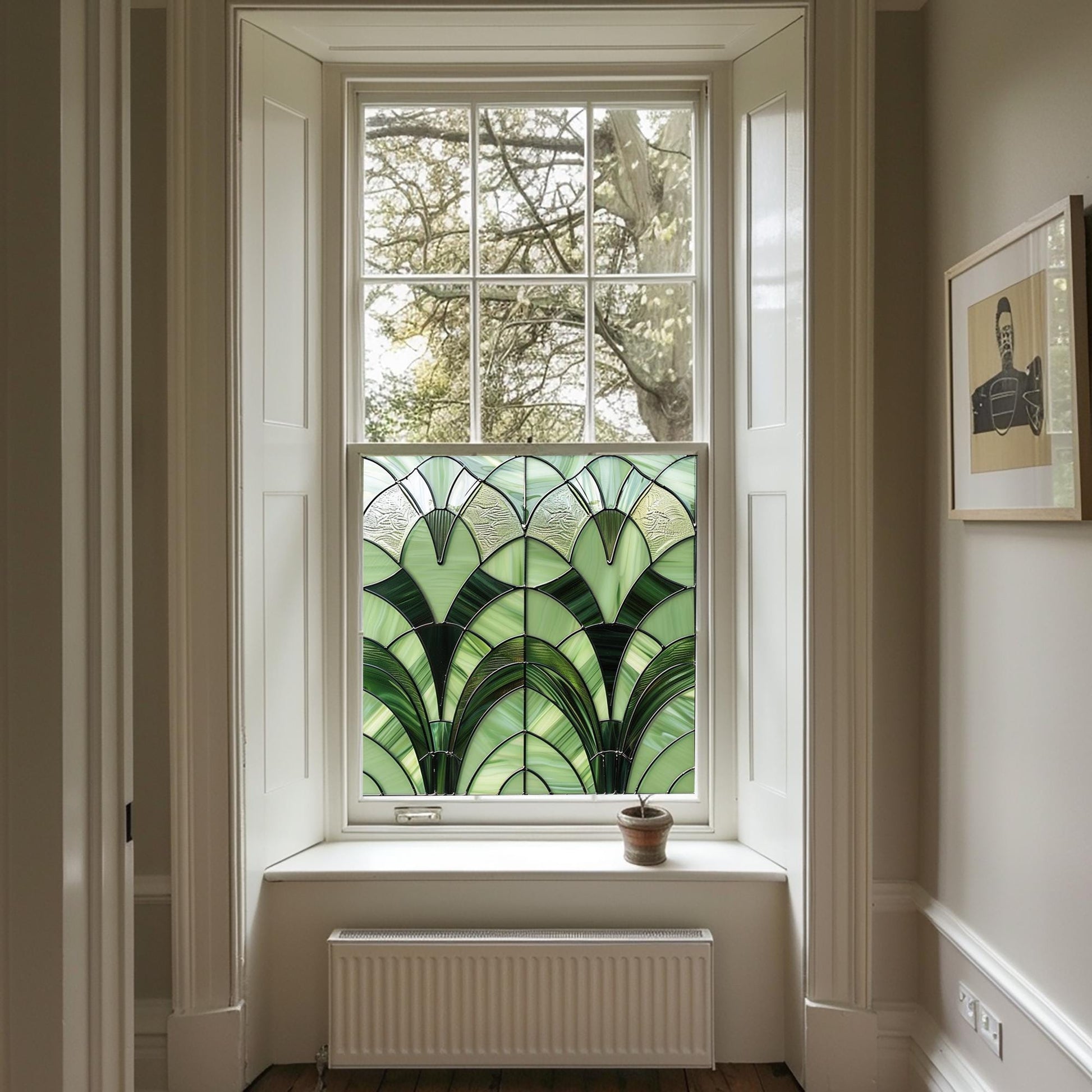 Privacy Window Film, Decorative Window Film,  Art Deco Window Film, Privacy Window Film for Glass, Bathroom, Office & Home Creative Windows