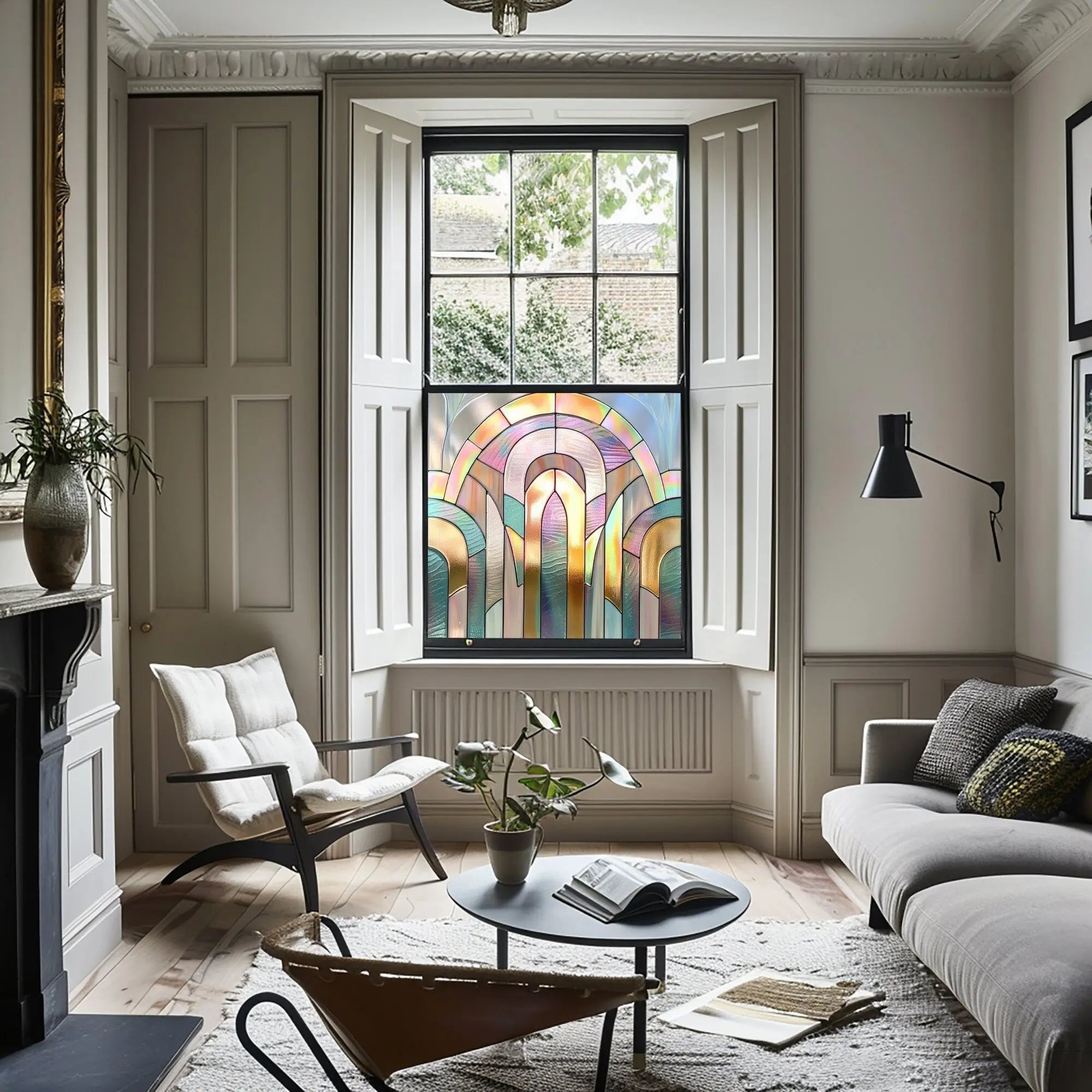 Volpiano Stained Glass Privacy Window Film Creative Windows