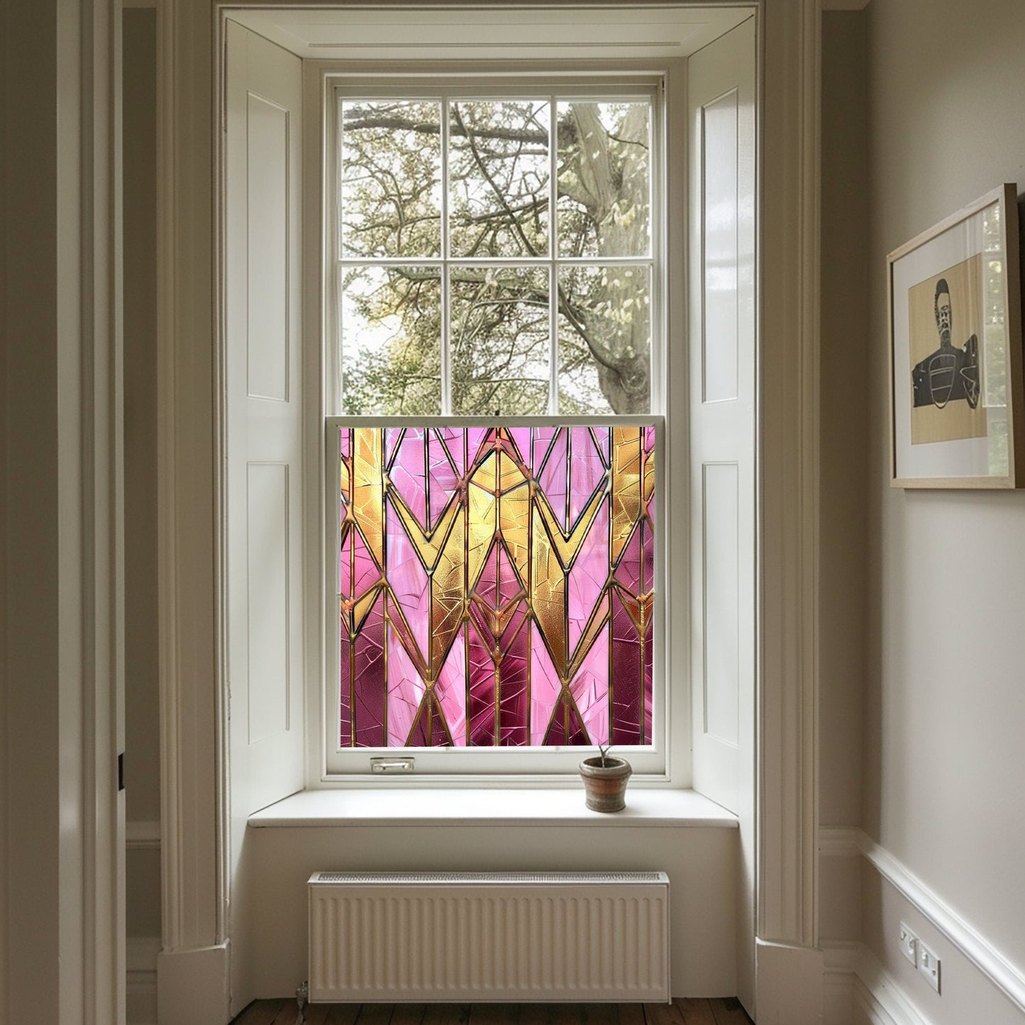 Art Deco Window Film, Privacy Window Film, Window Film, Decorative Window Film, Patterned Window Film, Coloured Window Film, Stained Glass Creative Windows