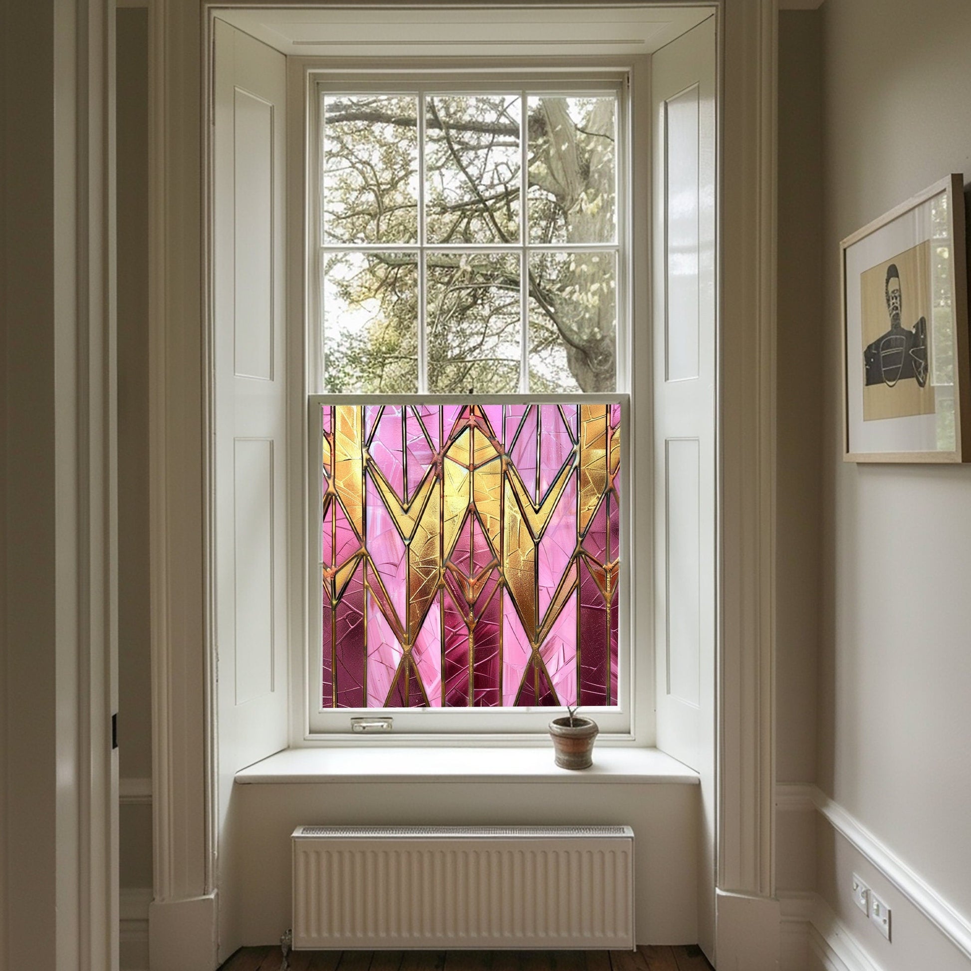 Art Deco Window Film, Privacy Window Film, Window Film, Decorative Window Film, Patterned Window Film, Coloured Window Film, Stained Glass Creative Windows