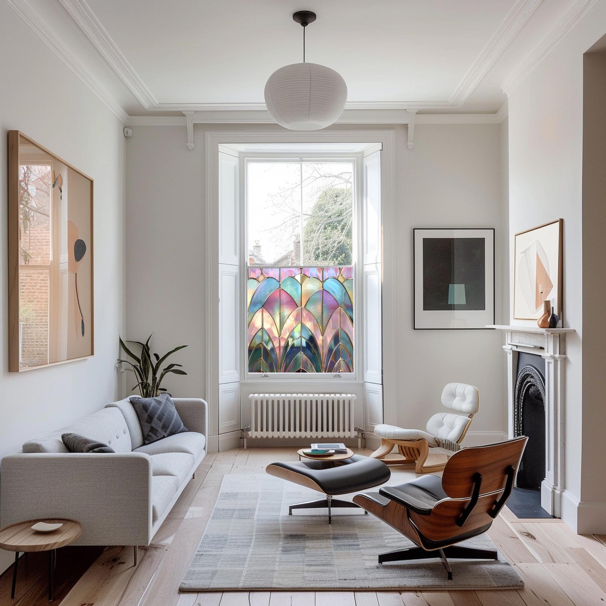 Art Deco Window Film, Privacy Window Film, Window Film, Decorative Window Film, Patterned Window Film, Coloured Window Film, Stained Glass Creative Windows