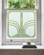 Art Deco Fountain Frosted Privacy Window Film