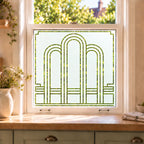 Privacy Window Film Art Deco Arched Frosted Glass Design