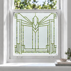 Art Deco Geometric Frosted Privacy Window Film