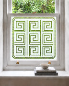 Privacy Window Film Art Deco Geometric Square Design