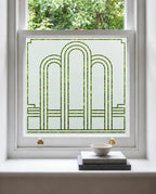 Privacy Window Film Art Deco Arched Frosted Glass Design