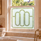 Privacy Window Film Art Deco Curved Geometric Design