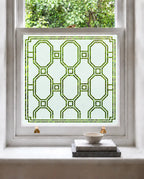 Privacy Window Film Art Deco Geometric Octagon Design