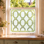 Privacy Window Film Art Deco Geometric Octagon Design