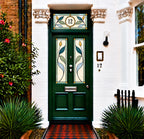 Privacy Window Film Stained Glass Front Door Floral