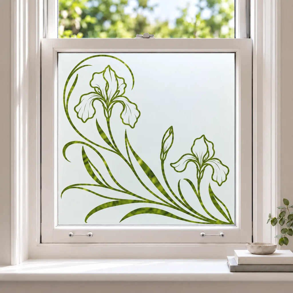 Art Nouveau Iris Privacy Window Film