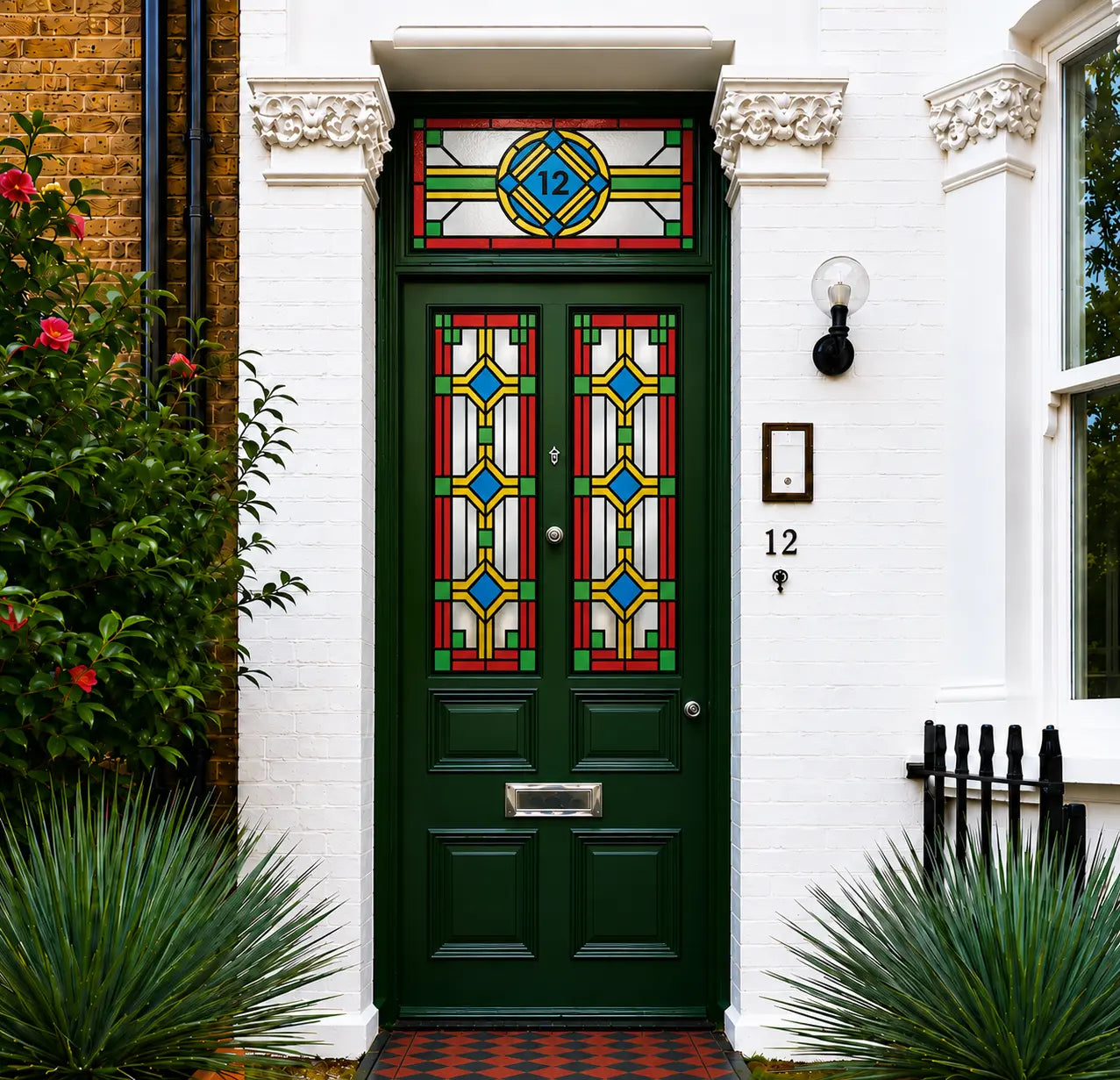 Front Door Window Film Set