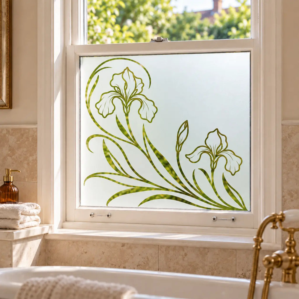 Art Nouveau Iris Privacy Window Film