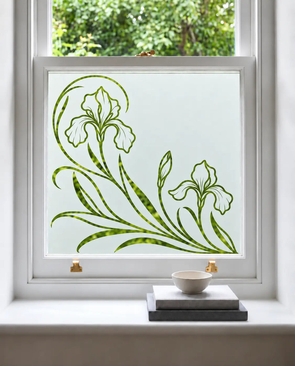 Art Nouveau Iris Privacy Window Film