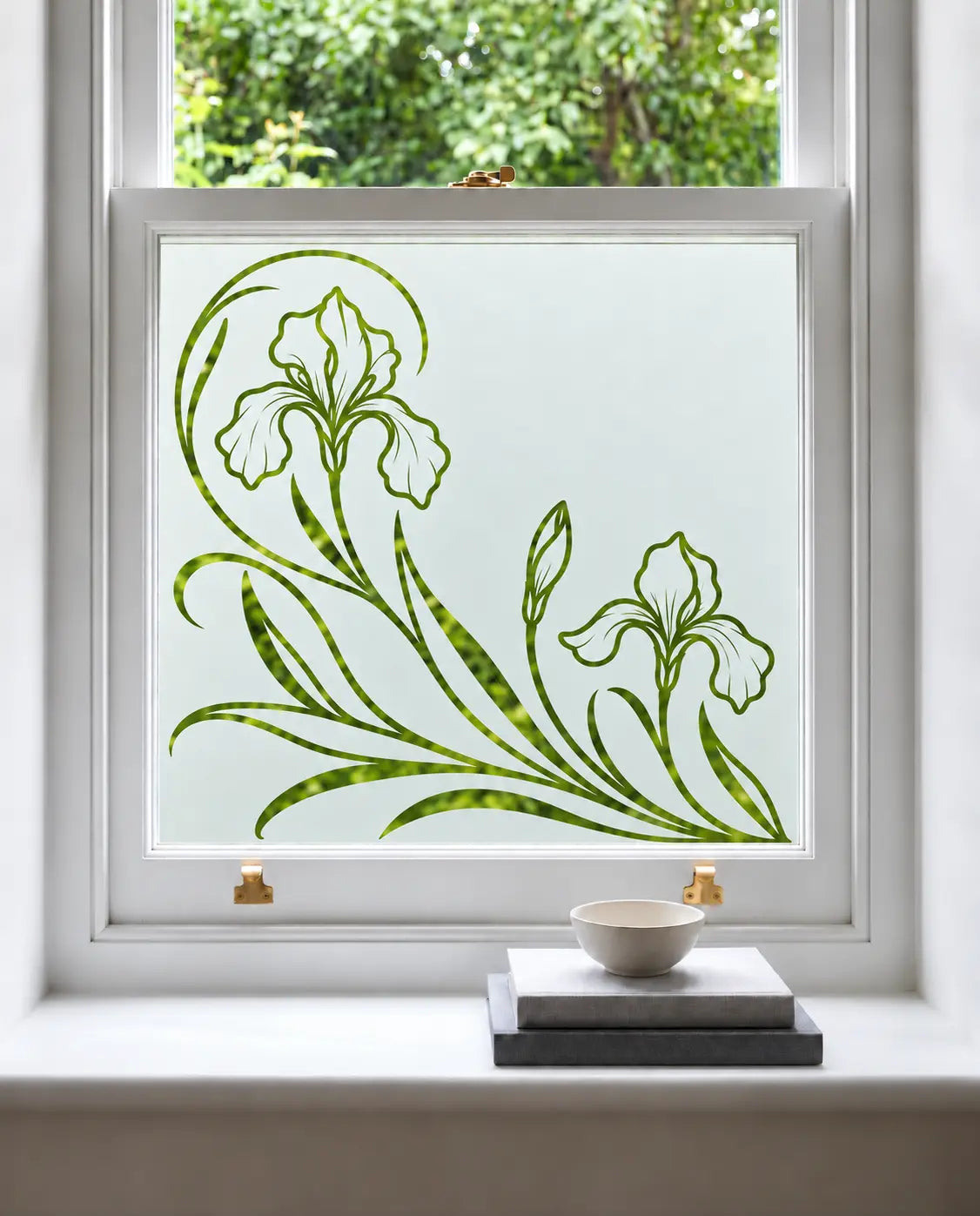 Art Nouveau Iris Privacy Window Film