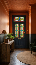 Art Deco Front Door Window Film
