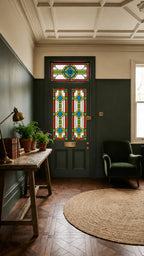Art Deco Front Door Window Film