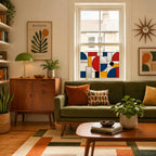 Privacy Window Film – Geometric Stained Glass Window Film