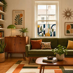 Modern Geometric Stained Glass Window Film