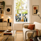Modern Geometric Stained Glass Window Film
