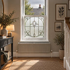 Privacy Window Film, Art Nouveau Frosted Tulip Design, Made to Measure